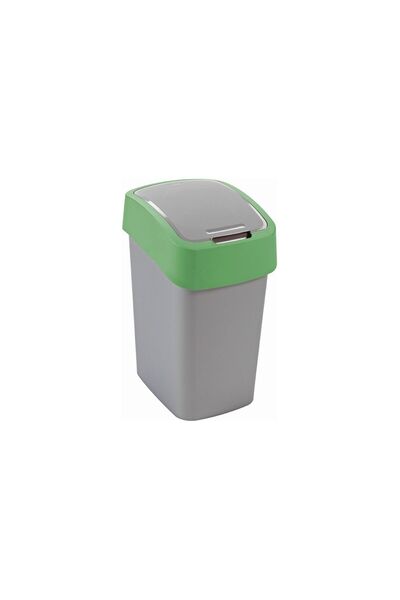 CURVER Flip Bin, plastic, 25L, 26 x 47 x 34 cm, Grey/Green