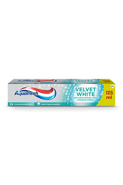 Aquafresh Pasta de dinti Velvet white, 125 ml