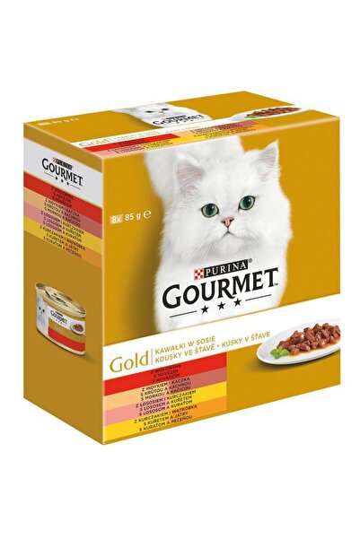 Gourmet Gold Hrana umeda pentru pisici Gourmet Gold, carne in sos, 8x85g