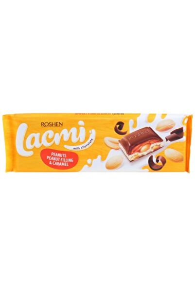 Lacmi Ciocolata cu umplutura de arahide si caramel Lacmi, 295 g