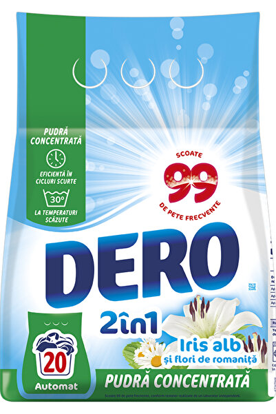 Dero Detergent automat 2in1 Iris Alb 20 spalari 1.5Kg
