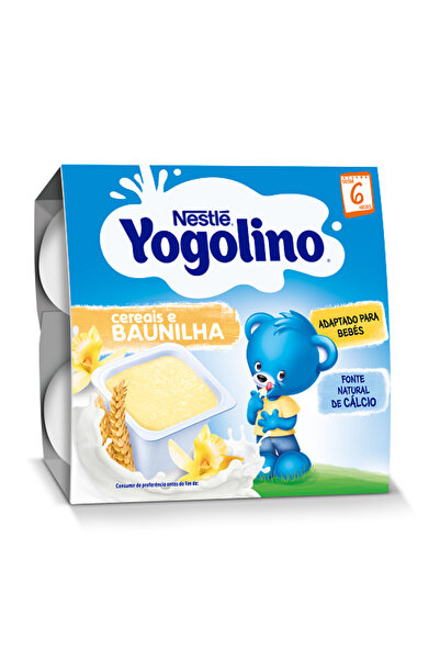 Nestle Desert Yogolino Gris cu lapte si vanilie, +6 luni, 4x 100g
