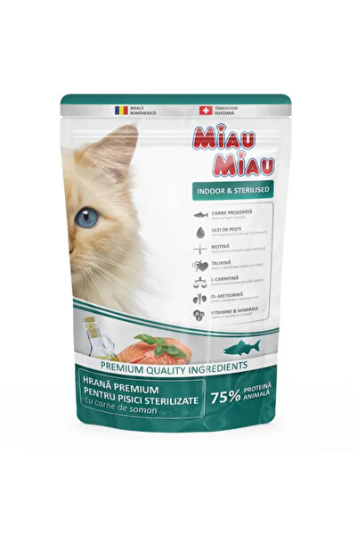 MIAU MIAU Hrana uscata pentru pisici sterilizate Miau Miau Indoor & Sterilise...