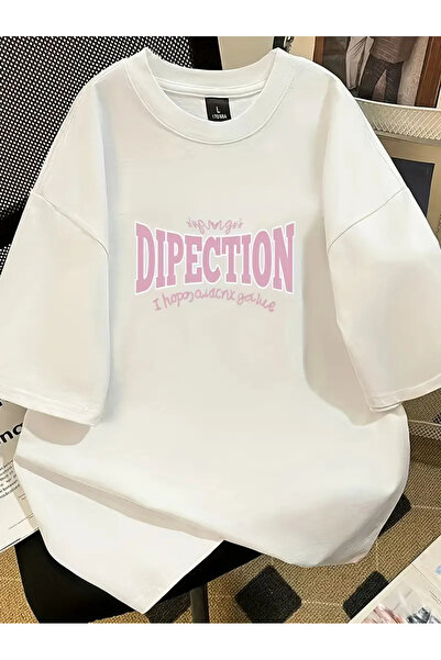 Aether تي شيرت مطبوع بأكمام قصيرة ومقاس كبير ممتاز