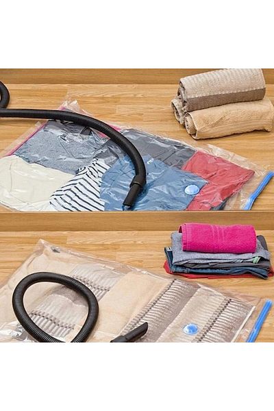 PROCART Sac vidat transparent, reutilizabil, 80 x 110 cm, închidere glisantă