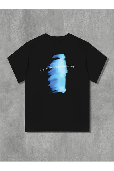 Aether تي شيرت مطبوع بأكمام قصيرة ومقاس كبير ممتاز