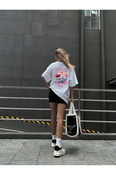 Jose Clothing تي شيرت مطبوع بأكمام قصيرة ومقاس كبير ممتاز