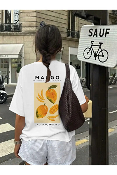 Aether تي شيرت مطبوع بأكمام قصيرة ومقاس كبير ممتاز