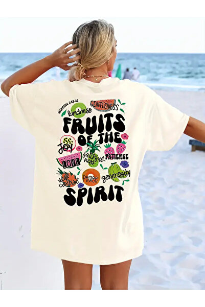 Aether تي شيرت مطبوع بأكمام قصيرة ومقاس كبير ممتاز