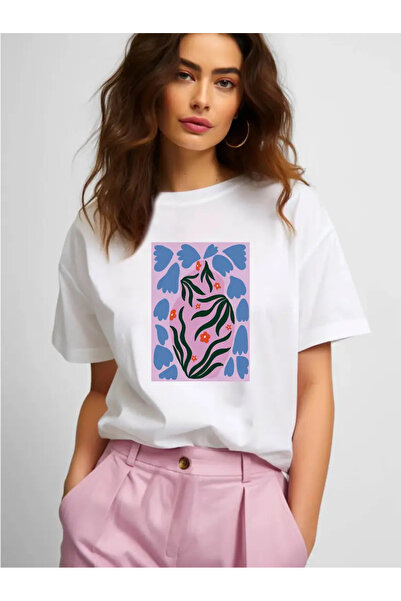 Aether تي شيرت مطبوع بأكمام قصيرة ومقاس كبير ممتاز