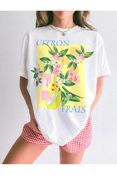 Aether تي شيرت مطبوع بأكمام قصيرة ومقاس كبير ممتاز