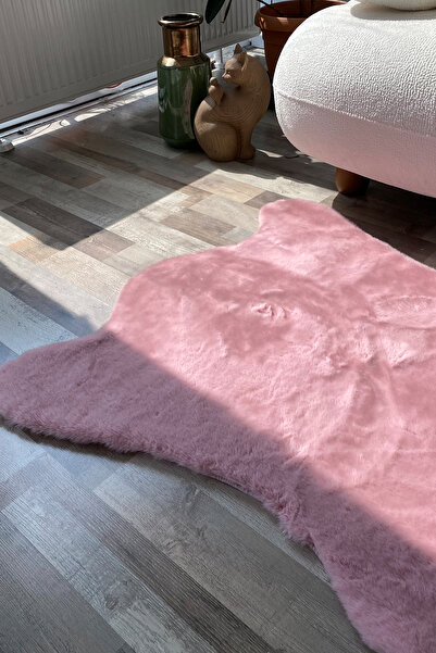 Aybek Rug Tavşan Tüyü Post Peluş Ultra Yumuşak Post Puffy Pembe