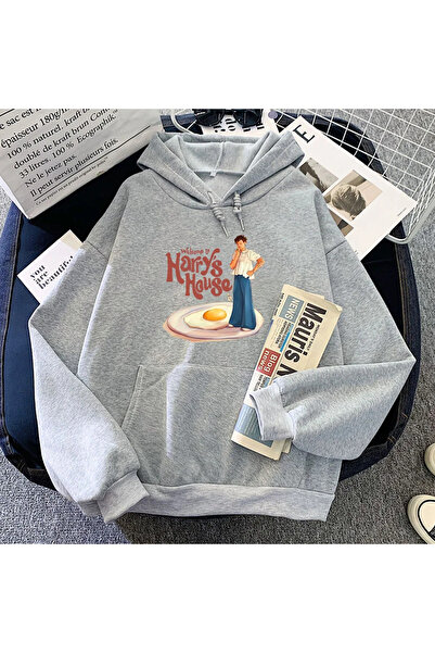 Tarzsokak Grey Harrys House Graphic Unisex Cartoon Autumn Hoody Originality Est