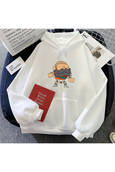 Tarzsokak White Game Brawlhalla desen animat Hanorace Kawaii pentru confort