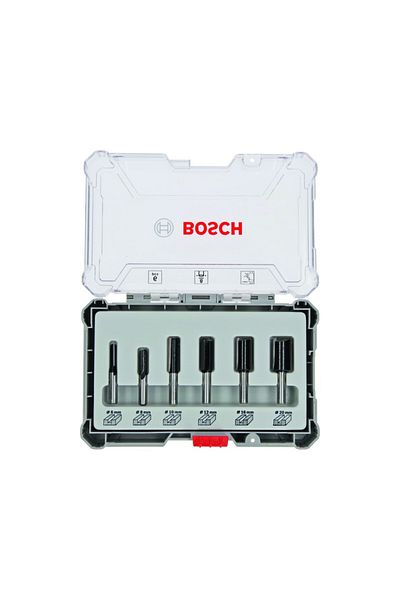Bosch - Set of 6 wood router bits 6-20mm, 8mm shank [2607017466]