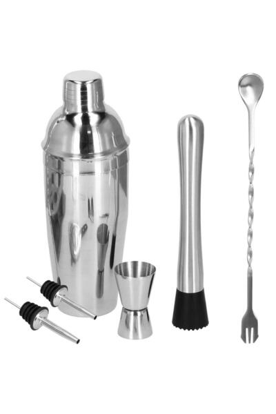 SERSIMO Set Cocktail Shaker Kit pentru barmani 550ml, KI13, 6 piese
