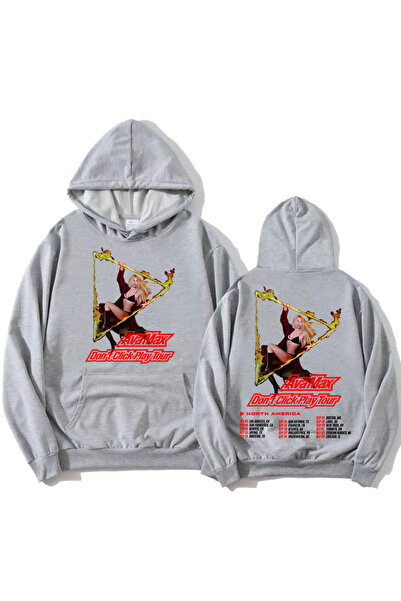 Tarzsokak Hanorace gri Ava Max Don't Click Play Tour, casual, cu mânecă lungă...