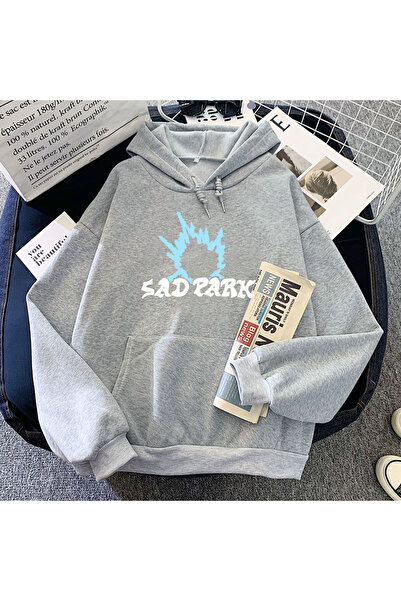 Tarzsokak رمادي Sad Park BandHoodiesUnisex طويل دافئ