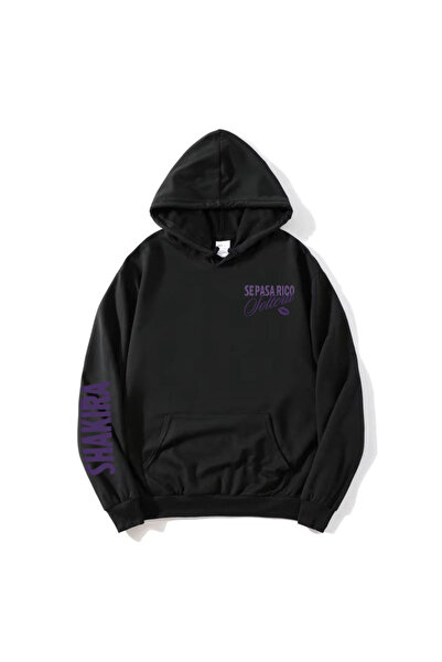 Tarzsokak Μαύρο φούτερ Soltera με κουκούλα Shakira Graphic Fashion Casual u K