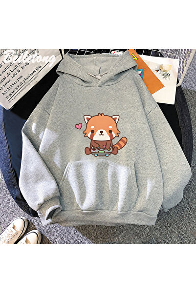 Tarzsokak Сив хамстер Пролет Есен Kawaii Графика Хараджуку Унисекс