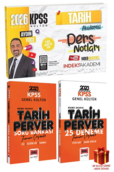İndeks Akademi 2026 İndeks Akademi KPSS Aydın Yüce Tarih Ders Notları+Yargı K...
