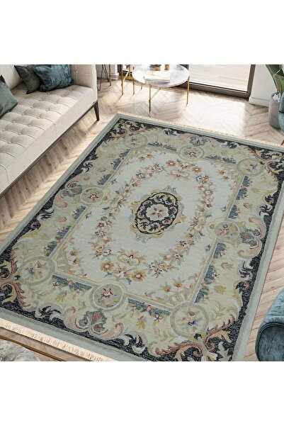 Markaev Vintage Lalezar Baskılı Dokuma Taban Halı 280 YNG