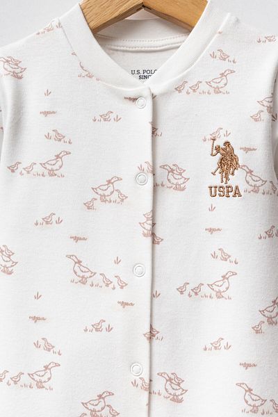 U.S. Polo Assn. U.S. Polo Assn Baby Girl White Jumpsuit