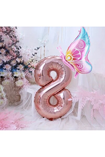 ALYA PARTY Цифровий фольгований повітряний кулька Gold Метелик Партійна набір