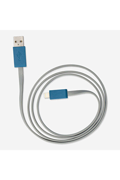 Flying Tiger Copenhagen Gri iPhone Şarj Kablosu 100 cm