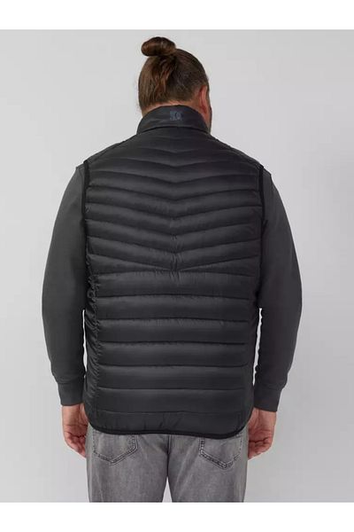 s.Oliver Big Sizes Men's vest, without hood with slant pockets and Regular fit, Black