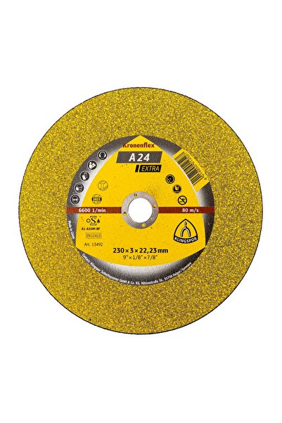 KLİNGSPOR disc de tăiere, A24 Extra, 230x3x22,23 mm / EXT 13492