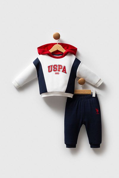 U.S. Polo Assn. U.S. Polo Assn Baby Boy White Baby Sets