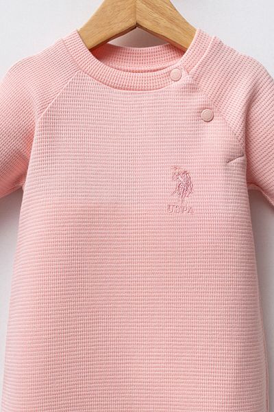 U.S. Polo Assn. U.S. Polo Assn Baby Girl Pink Jumpsuit