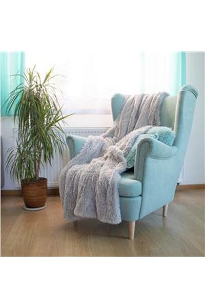 SERSIMO Fluffy and warm blanket for 2 people, 200x240cm, light gray