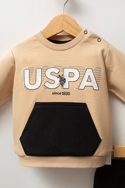 U.S. Polo Assn. Baby Boy Winter Regular Fit Cream Baby Set Usb2545-C-V1