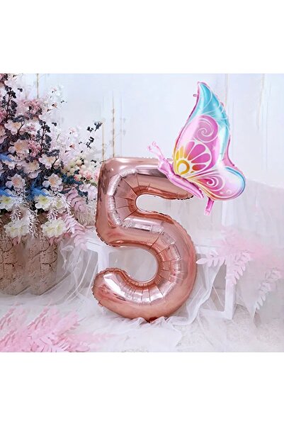 ALYA PARTY Цифровий фольгований повітряний кулька Gold Метелик Партійна набір