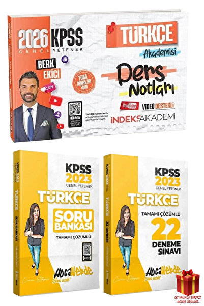 İndeks Akademi 2026 İndeks Akademi KPSS Berk Ekici Türkçe Ders Notları+Hoca W...
