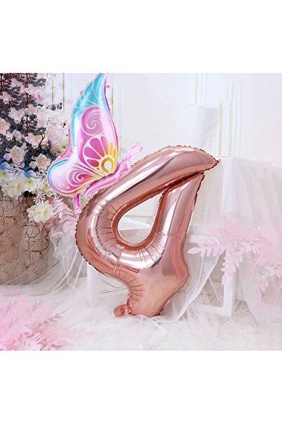 ALYA PARTY Цифровий фольгований повітряний кулька Gold Метелик Партійна набір