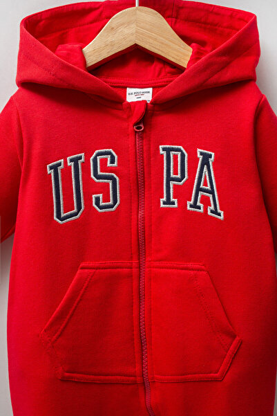 U.S. Polo Assn. Baby Boys Red Overalls