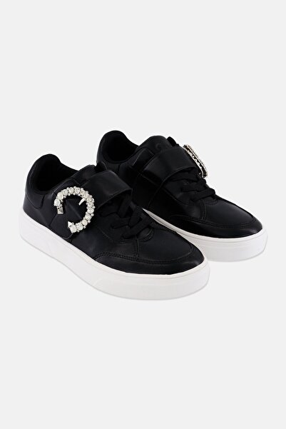 Nine West Women Halleye Leather Velctro Shoes, Black