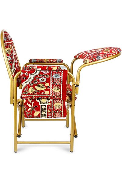 rexa Folding Muslim Prayer Chair – Red Padded Salah Chair for Elderly & Mobility Support