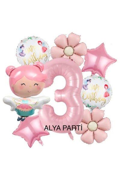 ALYA PARTY Маргаритка Фея і Маргаритка Фольгований повітряна кулька Набір для дня народження