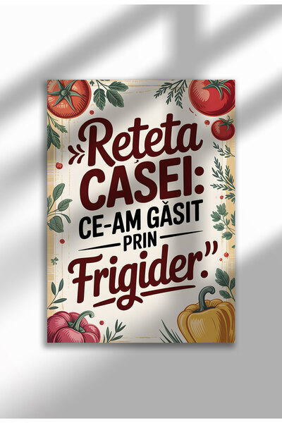 21mxm Tablou cu citat amuzant despre bucătărie – Artă murală cu umor culinar românesc, poster de gătit pentru o casă confortabilă