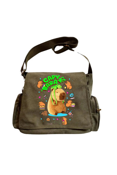 Gofeel Astronot Unisex Yeşil Postacı Çantası