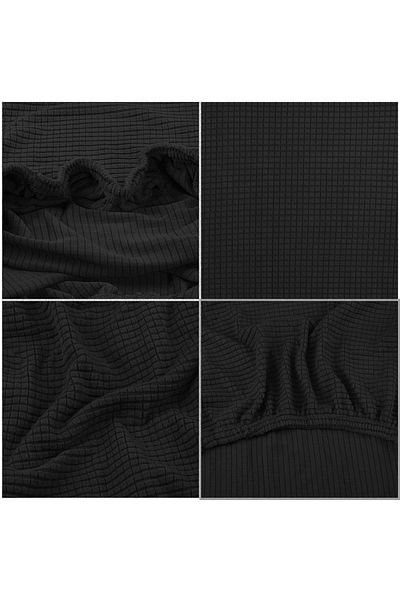 SERSIMO Husa universala pentru scaun, marime universala, poliester si spandex, 45 cm x 60 cm, negru