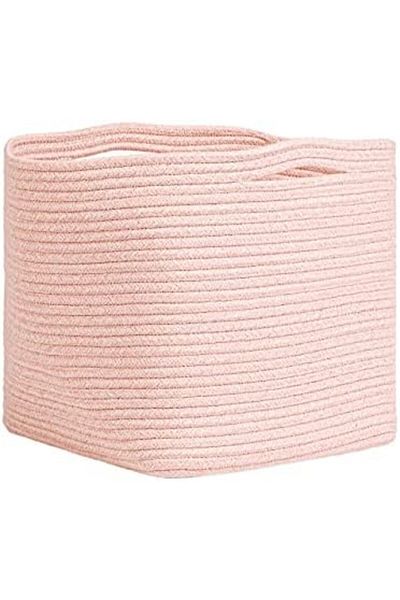 AC BOX Home Textile Pink Crushed Cotton Basket 30 X 30 X 30 cm Ac Box 861931
