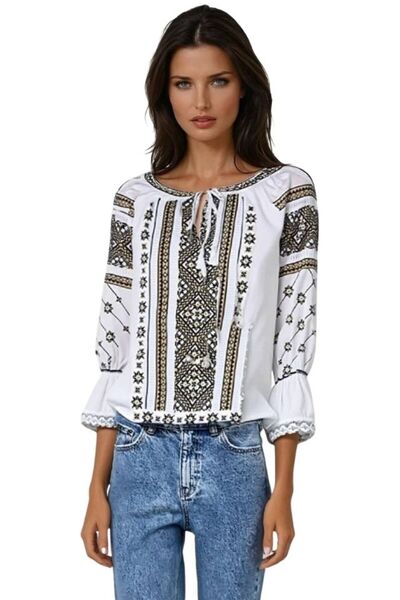 rody's forever Bluza dama RA25 alb/bej marimea S