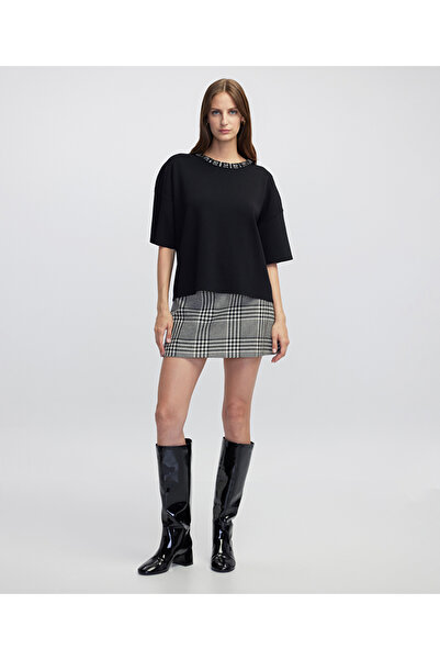 İpekyol Oversize Knitwear with Strass Stone Accessories