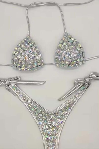 Bikini Mayokini Dünyası V Cutty Golden Bikini - Ασημί