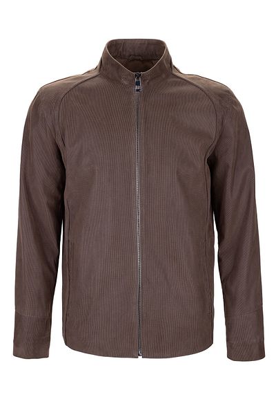 Tamer Tanca Men's Genuine Leather Mink Print Leather Coat